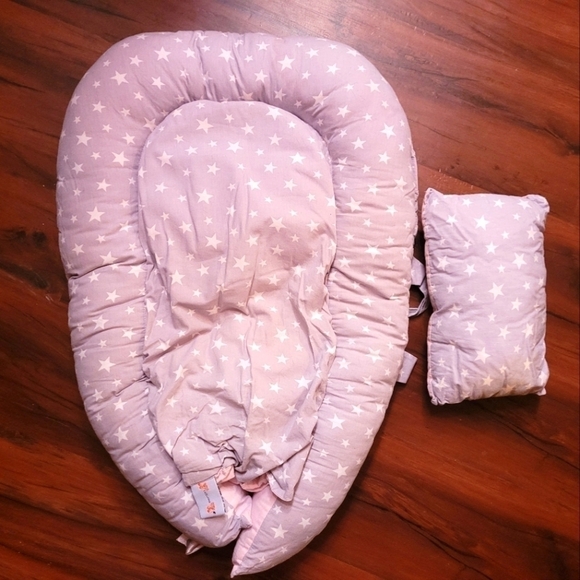 CUTELIONS baby girl sleeper. Pink & grey. Adjustable. EXCELLENT CONDITION! - Picture 4 of 7